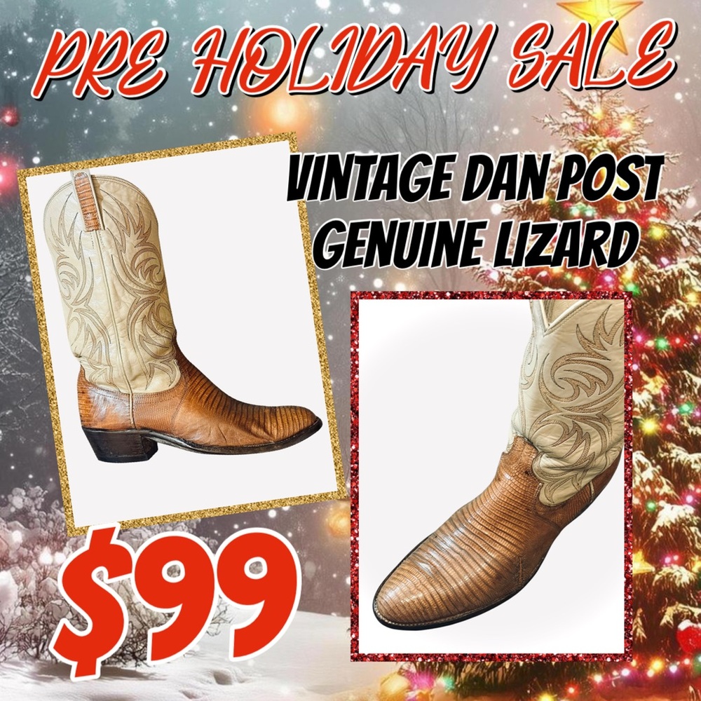 Dan Post 10.5D Teju Lizard Boots 🎁 Holiday Sale